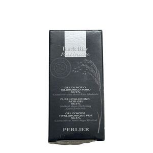 Perlier Black Rice Platinum Pure Hyaluronic Acid Gel 94.5% 0.5 oz NIB Sealed